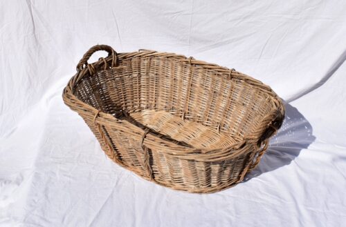 LARGE OVAL FRENCH WICKER BASKET
