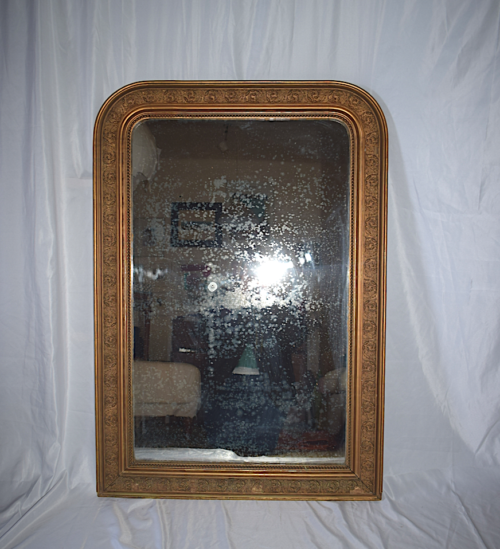 19TH CENTURY LOUIS PHILLIPPE GILT GOLD MIRROR