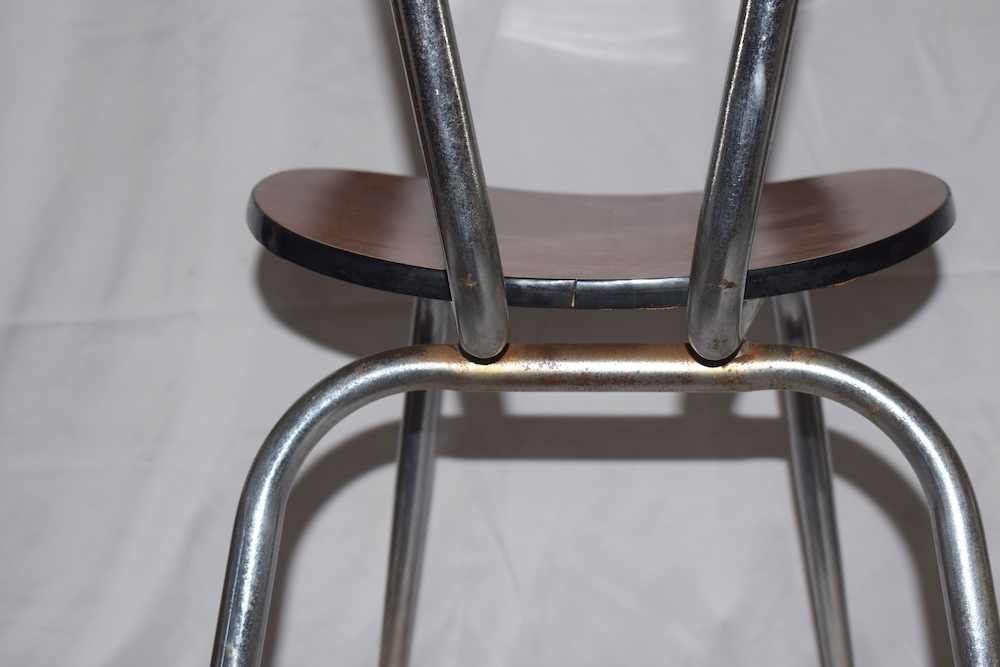 A SET OF FRENCH 1960s FORMICA RESPOAL KITCHEN CHAIRS - Image 7