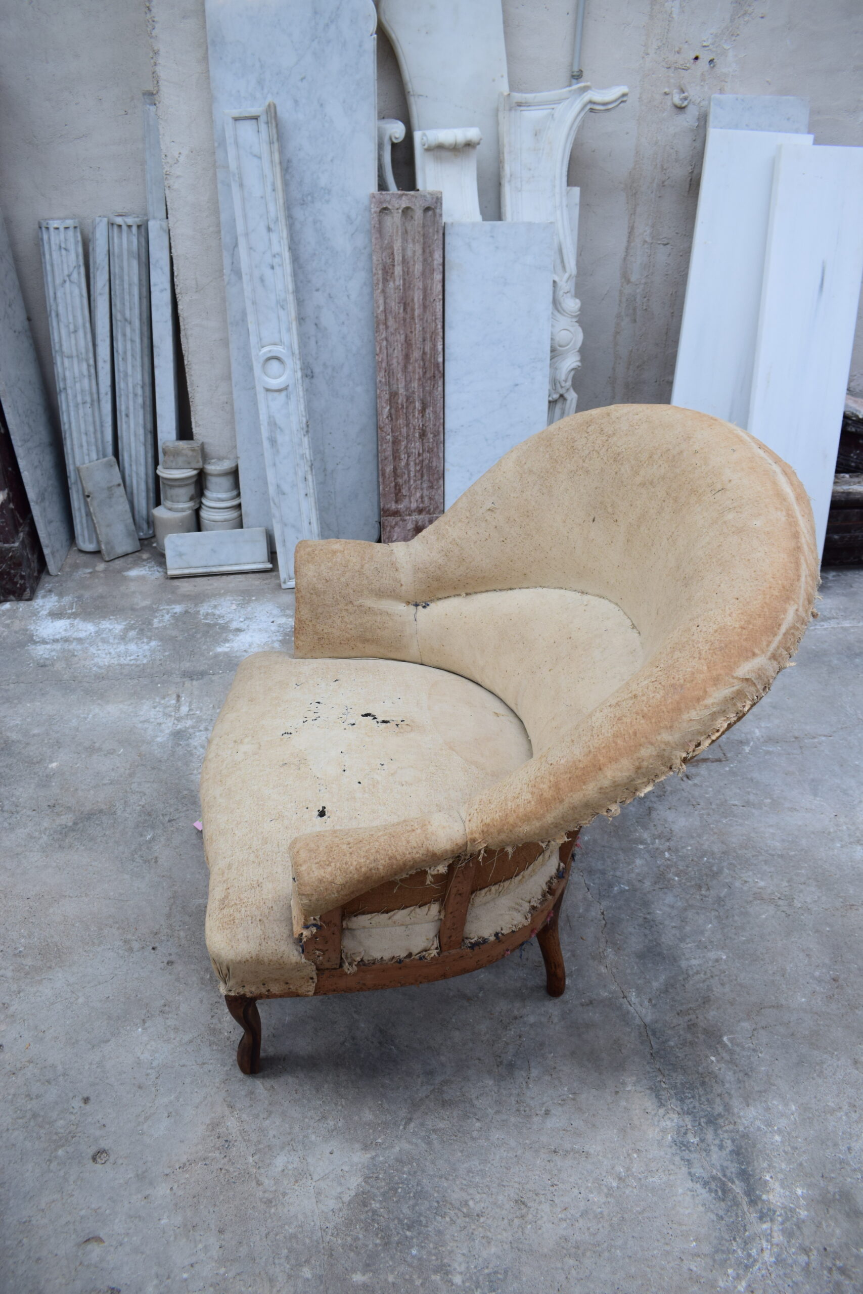 FRENCH NAPOLEON III TUB CHAIR DATING FROM AROUND 1850 - Image 11