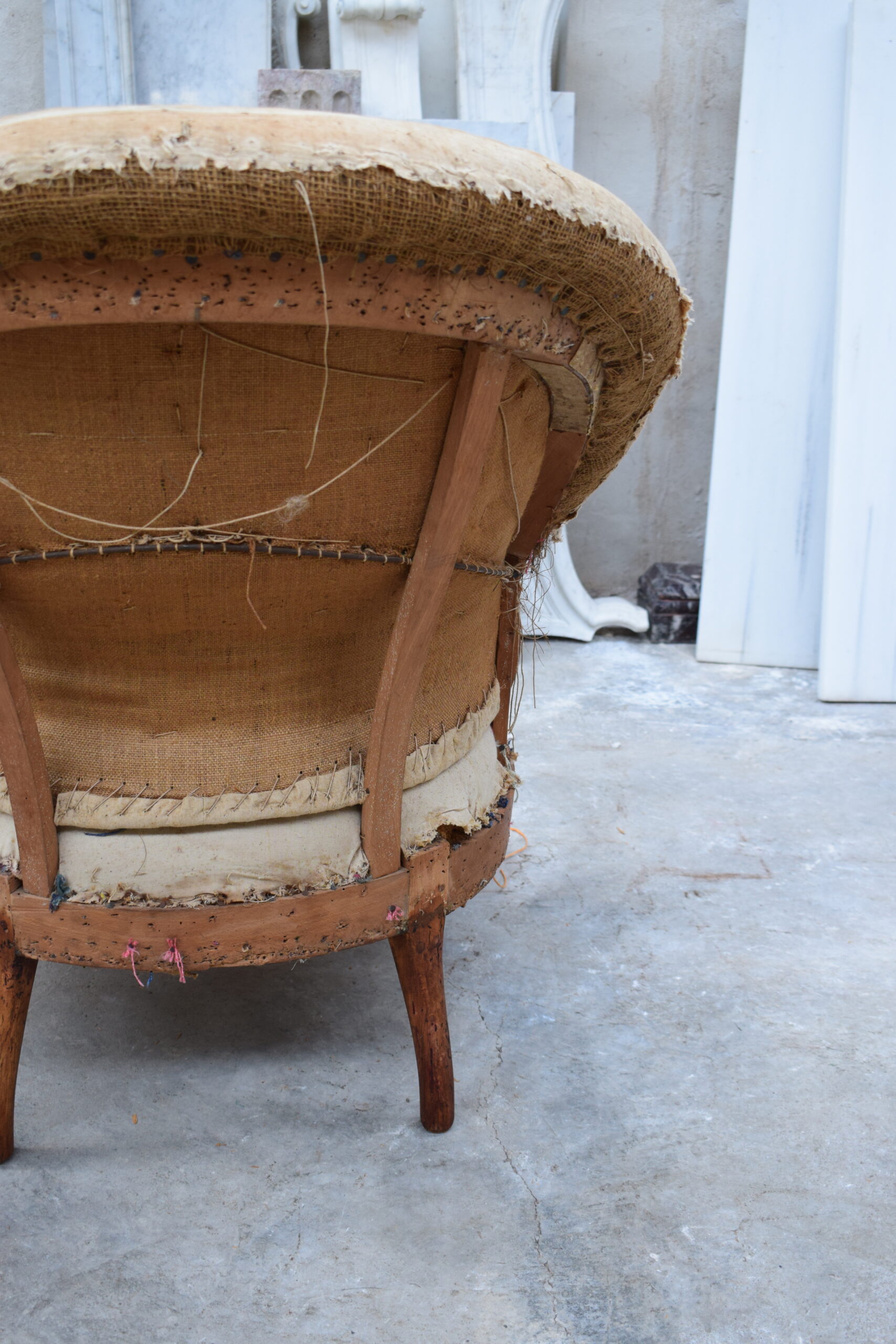 FRENCH NAPOLEON III TUB CHAIR DATING FROM AROUND 1850 - Image 7
