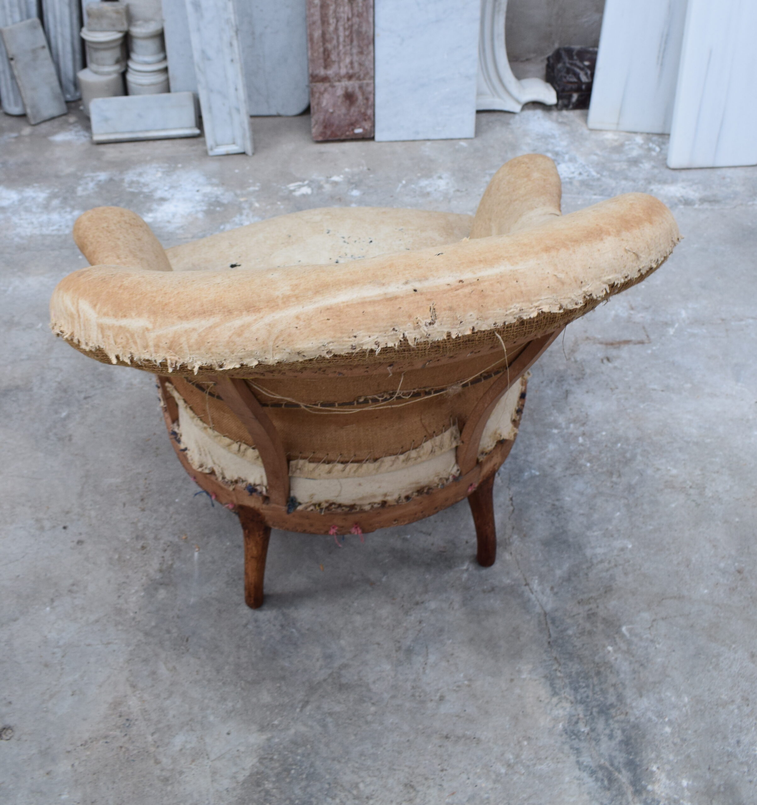 FRENCH NAPOLEON III TUB CHAIR DATING FROM AROUND 1850 - Image 8
