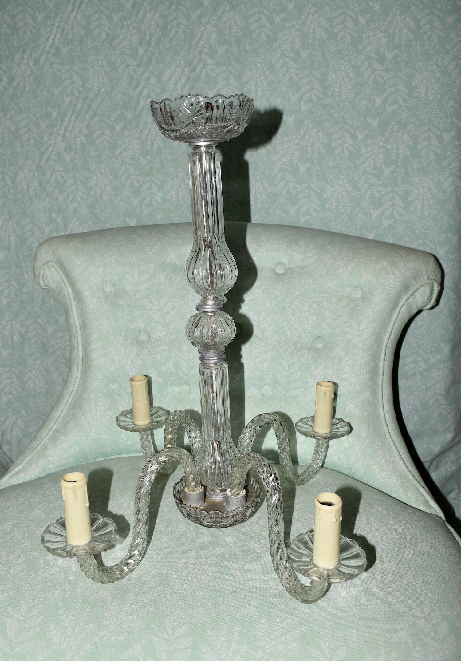 EARLY 20TH CENTURY ITALIAN GLASS CHANDELIER - Image 10