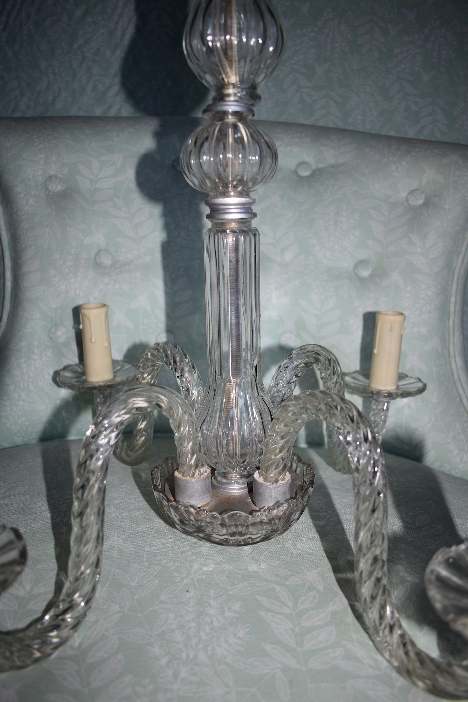 EARLY 20TH CENTURY ITALIAN GLASS CHANDELIER - Image 12