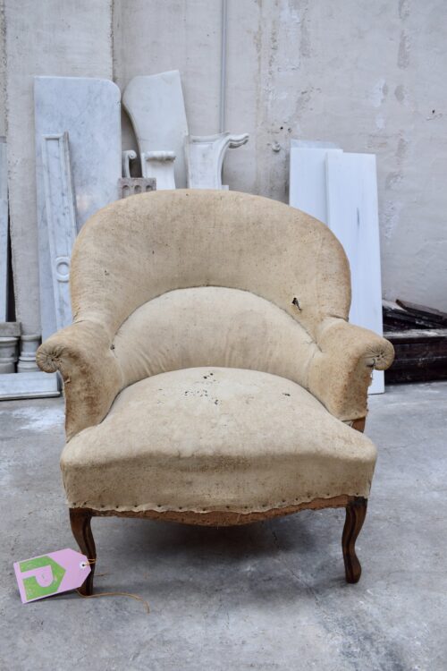 FRENCH NAPOLEON III TUB CHAIR DATING FROM AROUND 1850