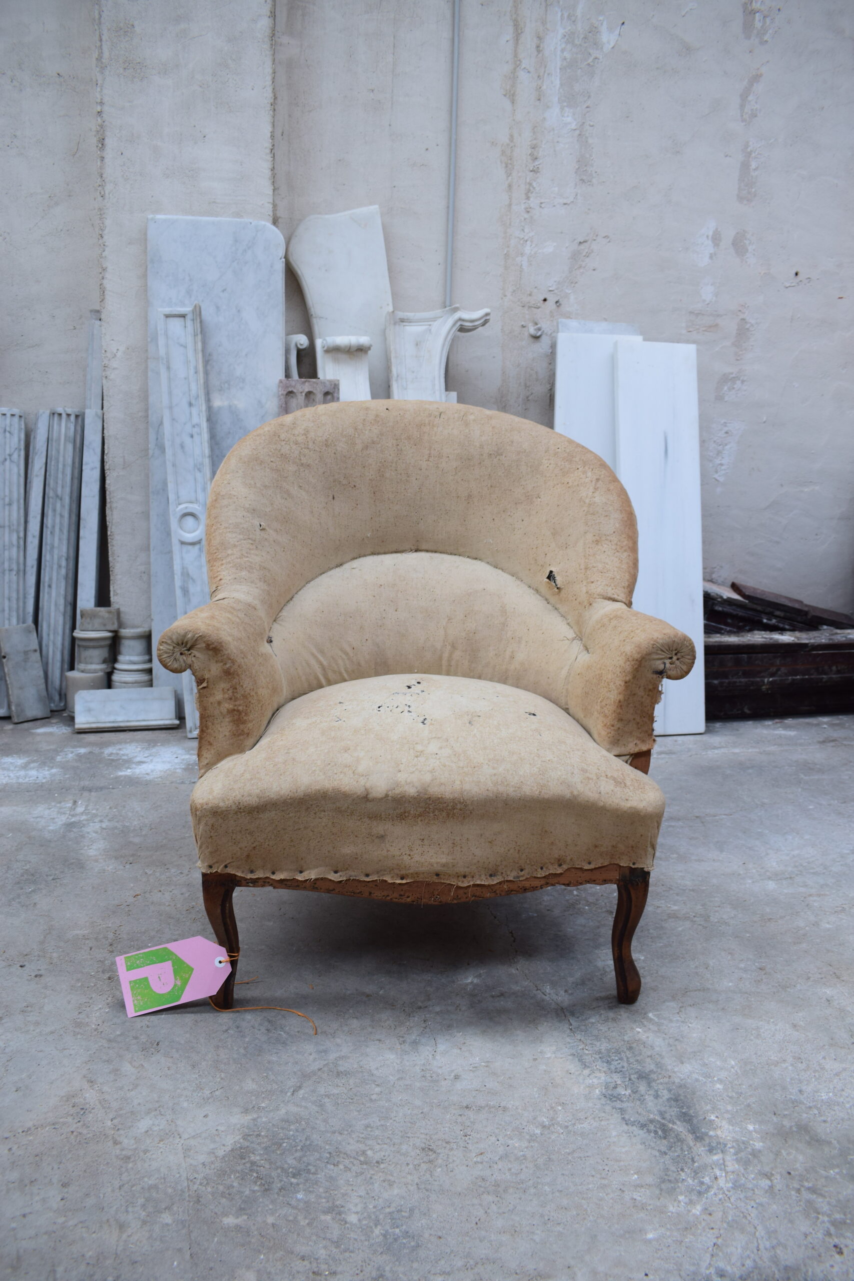FRENCH NAPOLEON III TUB CHAIR DATING FROM AROUND 1850 - Image 2